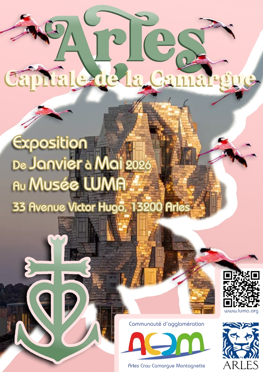 A poster for an exhibition about Arles (a city in France).