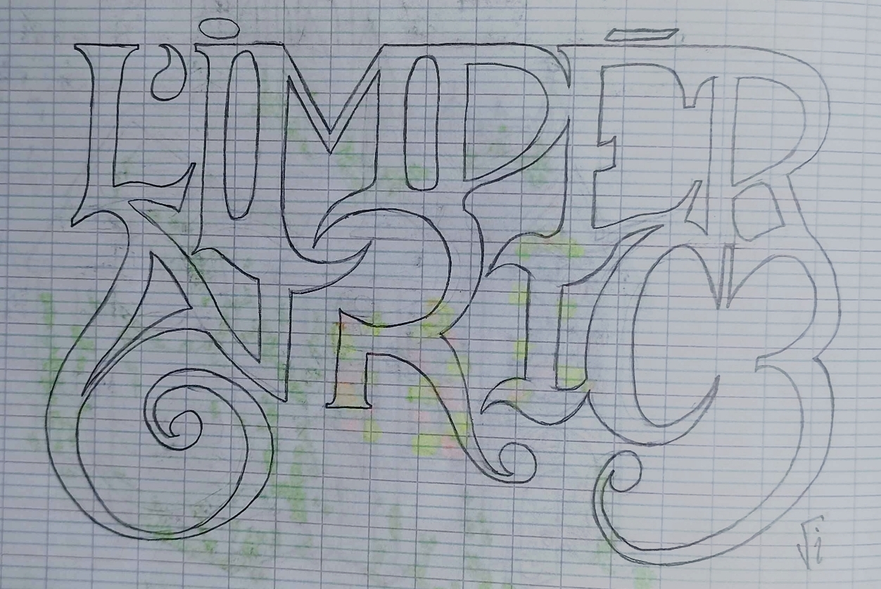 Drawing of the french words 'L'impératrice'