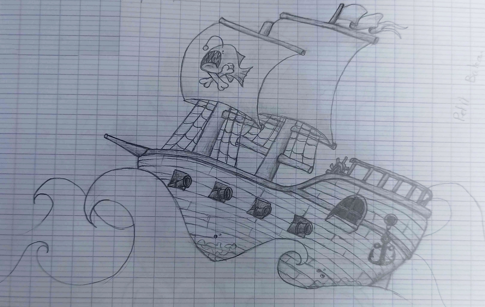 Drawing of a boat