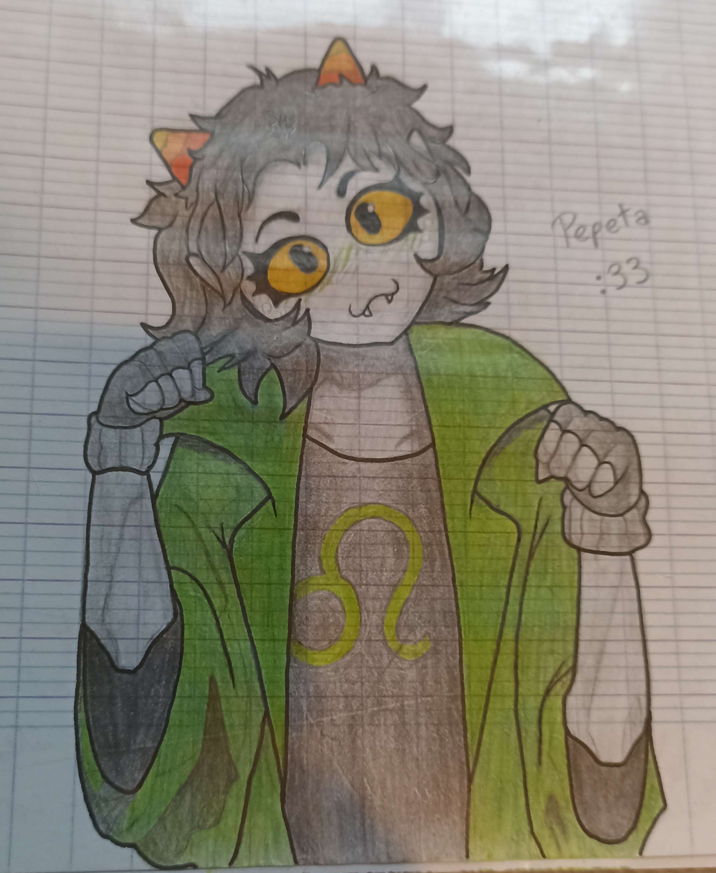 Drawing of Nepeta from Homestuck :33