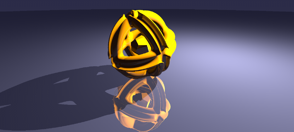 A weird amalgamation of many tori and a dodecahedron using the fuse feature