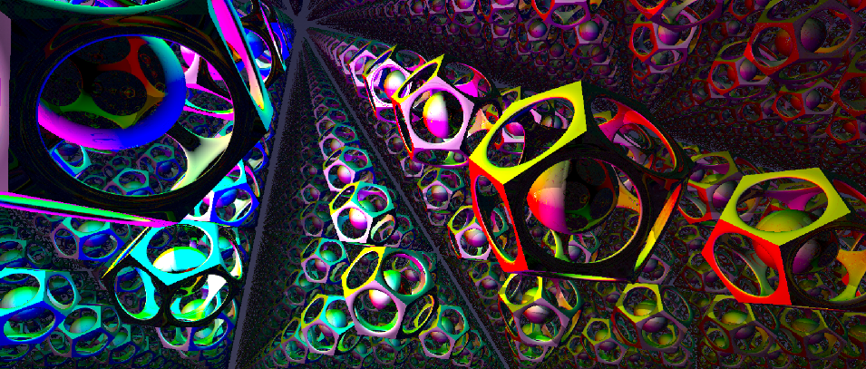 Dodecahedra filling space using the modulo feature